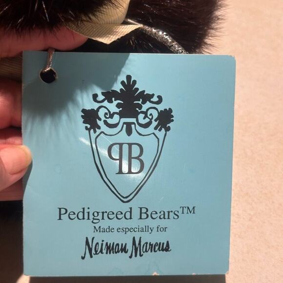 PEDIGREED BEAR by NEIMAN Marcus - Brown & Tan Mink Small 7”L x 7”W Bear - Picture 5 of 7